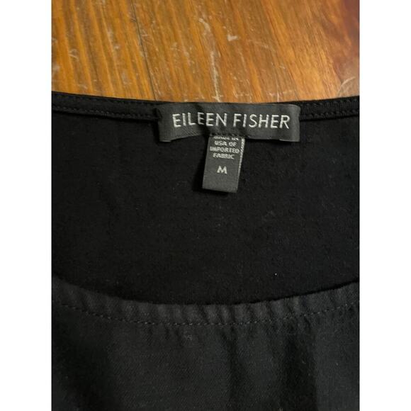 Eileen Fisher Black & White Tribal Geometric Lightweight Tank, M - Picture 3 of 4